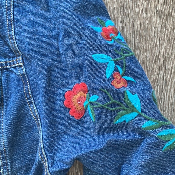 Embroidered Dolman Denim Jacket - Picture 3 of 10